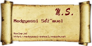 Medgyessi Sámuel névjegykártya